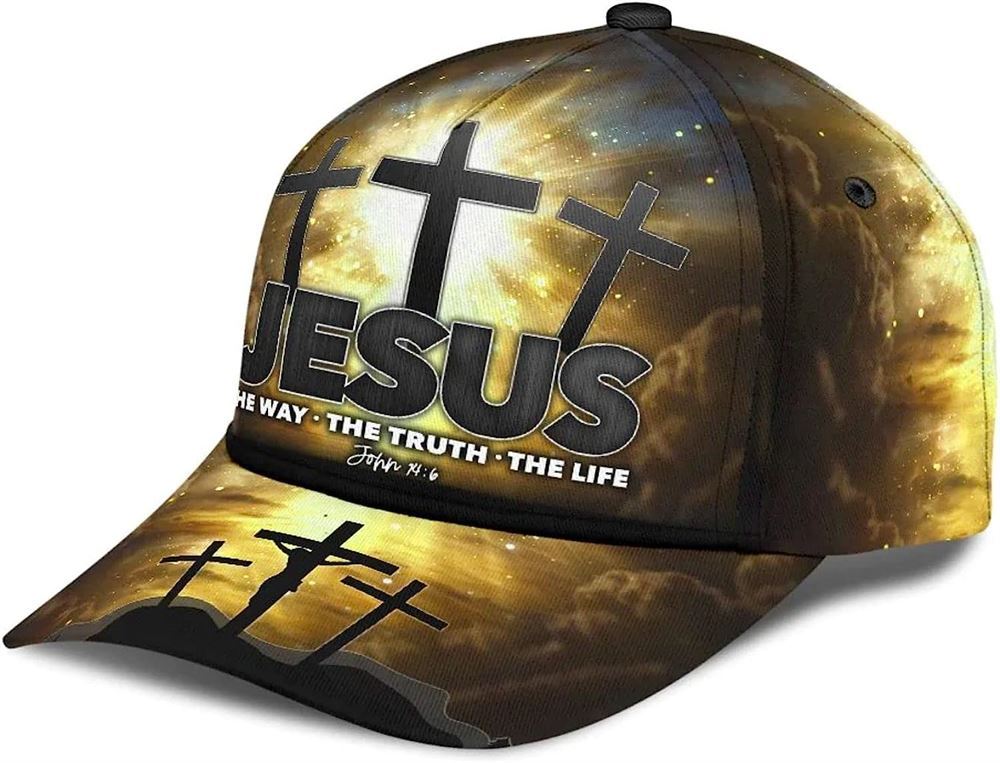 Jesus Way Truth Life Classic All Over Print Baseball Cap, God Cap, Gift Ideas For Male