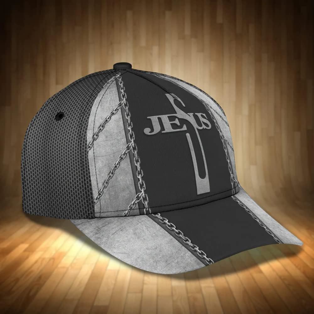 Jesus With Cross Classic All Over Print Baseball Cap, God Cap, Gift Ideas For Male