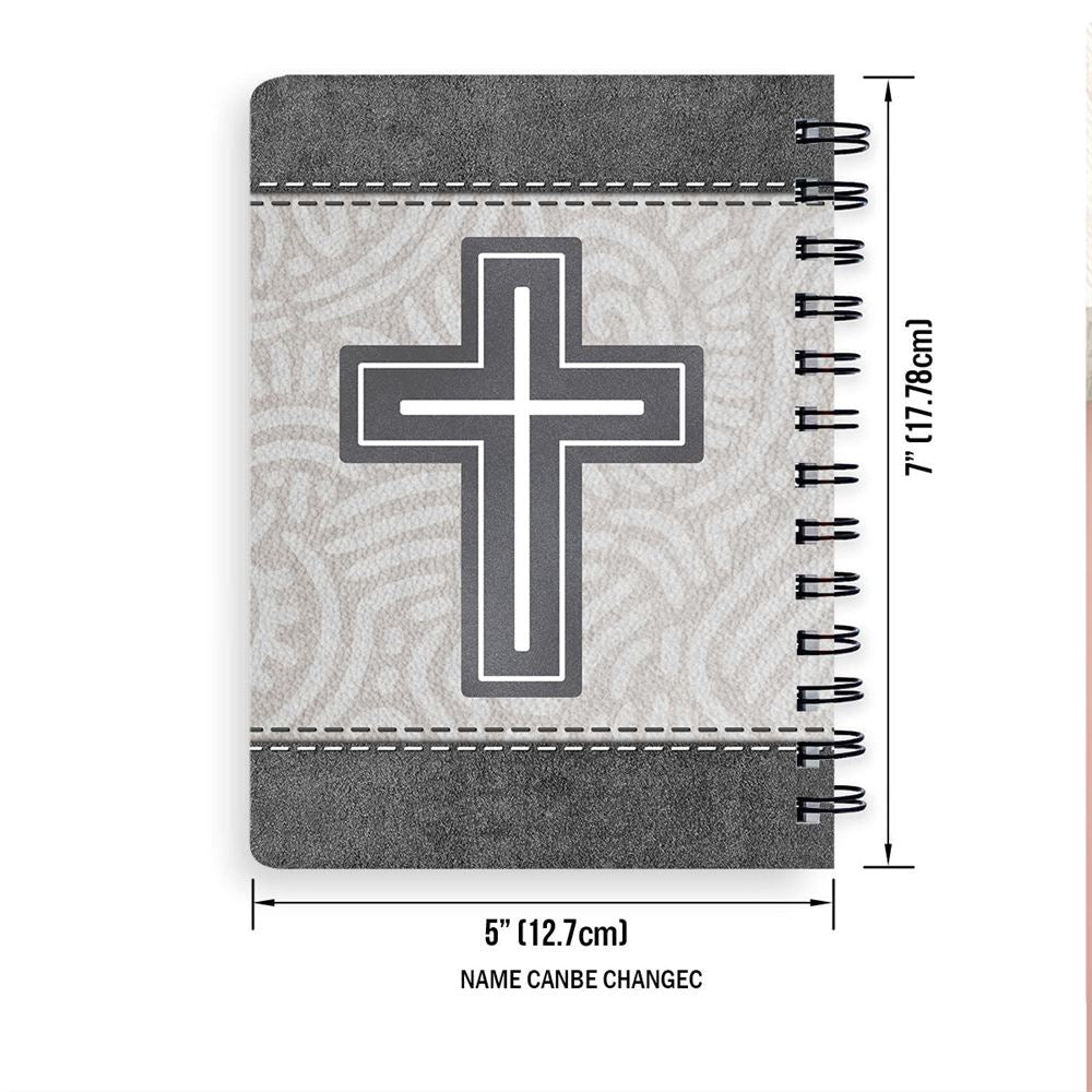 King Of Kings Cross Personalized Spiral Journal, Scripture Gifts For Christian People