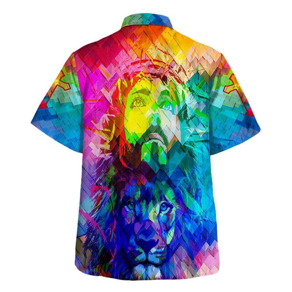 Lion Of Judah Jesus Hawaiian Shirt For Men, Christian Hawaiian Shirt, Gift For Christian