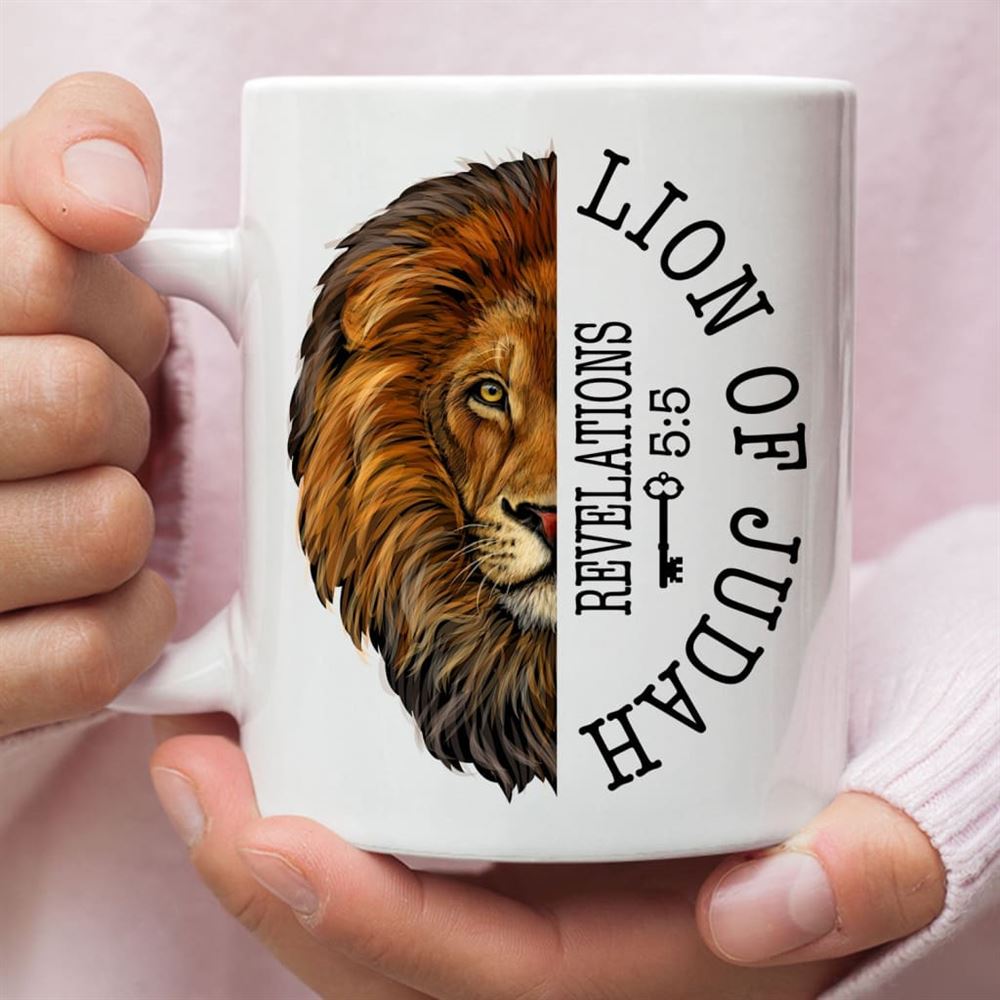 Lion Of Judah Revelation 55 Coffee Mug, Christian Mug, Bible Mug, Faith Gift, Encouragement Gift