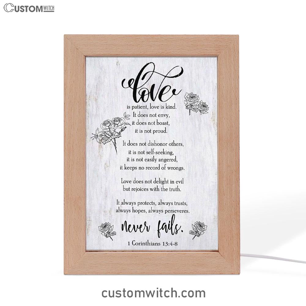 Love Is Patient Love Is Kind 1 Corinthians 134-8 Bible Verse Decor Art - Bible Verse Decor - Scripture Art