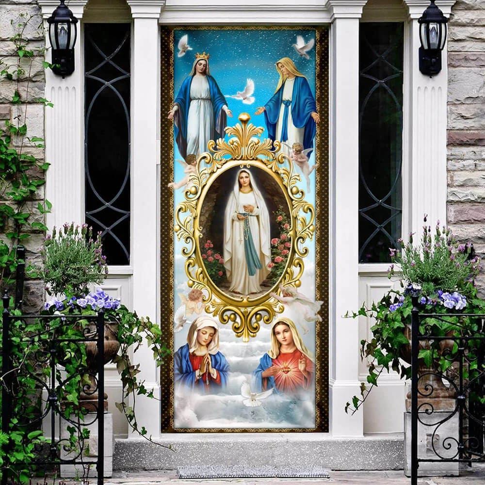 Mary Mother Of Jesus, The Blessed Virgin Mary Door Cover, Christian Door Decor, Door Christian Church, Christian Door Plaques