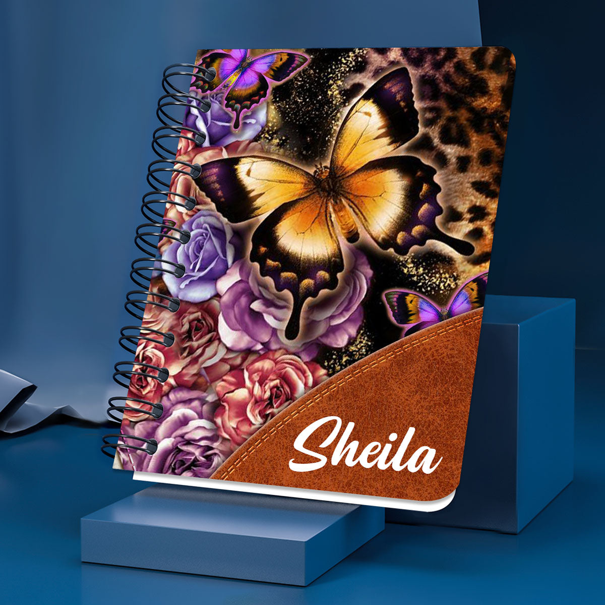 May The Lord Make His Face Shine On You And Be Gracious To You Cross Personalized Spiral Journal, Spiritual Gift Faith For Christians