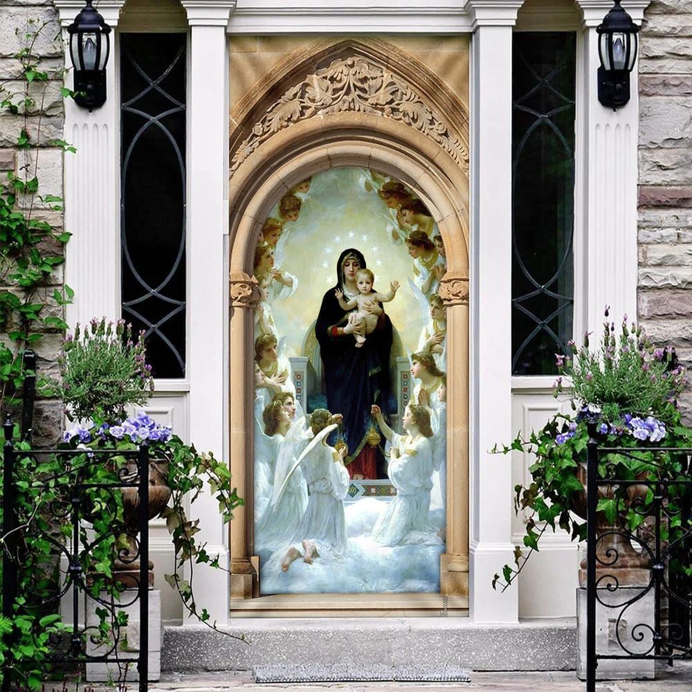 Mother Mary And Jesus Door Cover, Christian Door Decor, Door Christian Church, Christian Door Plaques