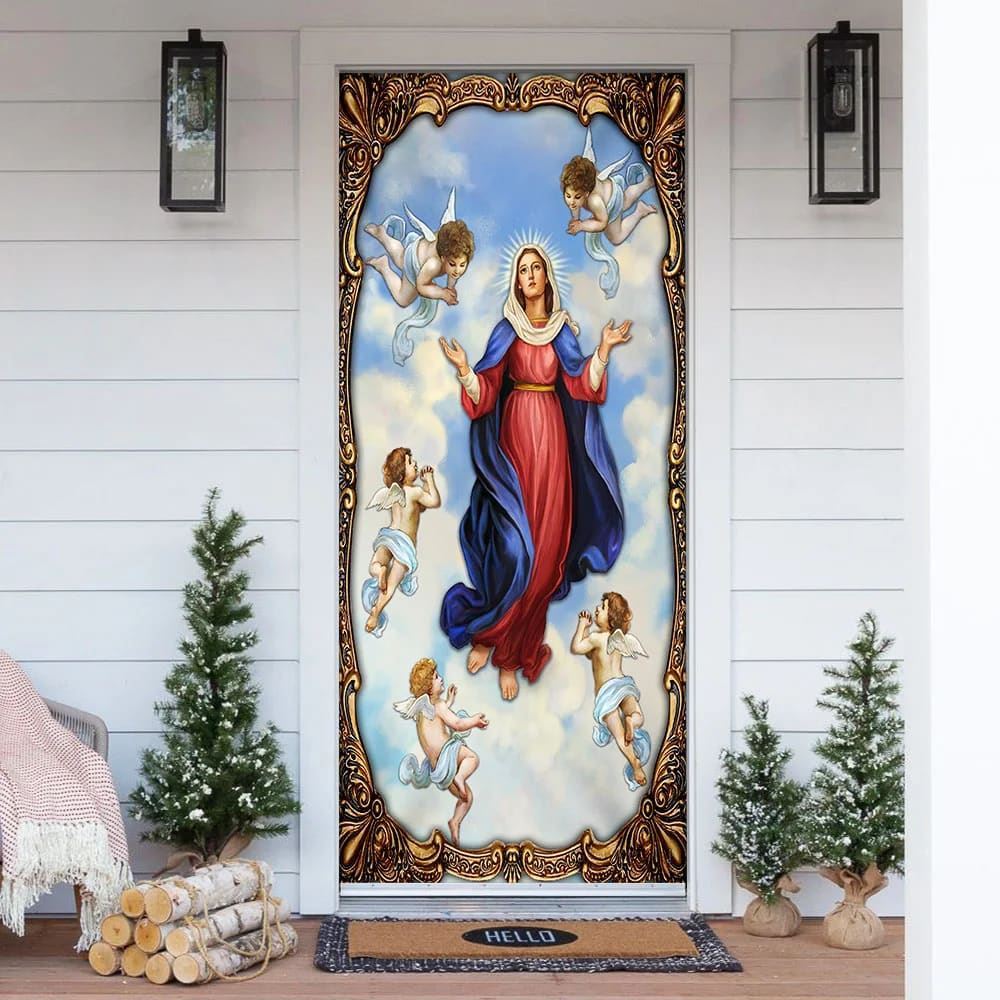 Mother Mary Door Cover, Christian Door Decor, Door Christian Church, Christian Door Plaques