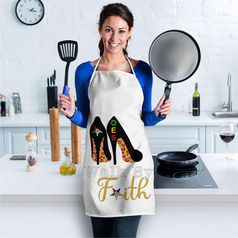 Mother's Day Apron, Oes Sisters Walk By Faith Order Of Eastern Star Mothers Day Apron, Mom Gift, Mother's Day Gift, Funny Apron For Women