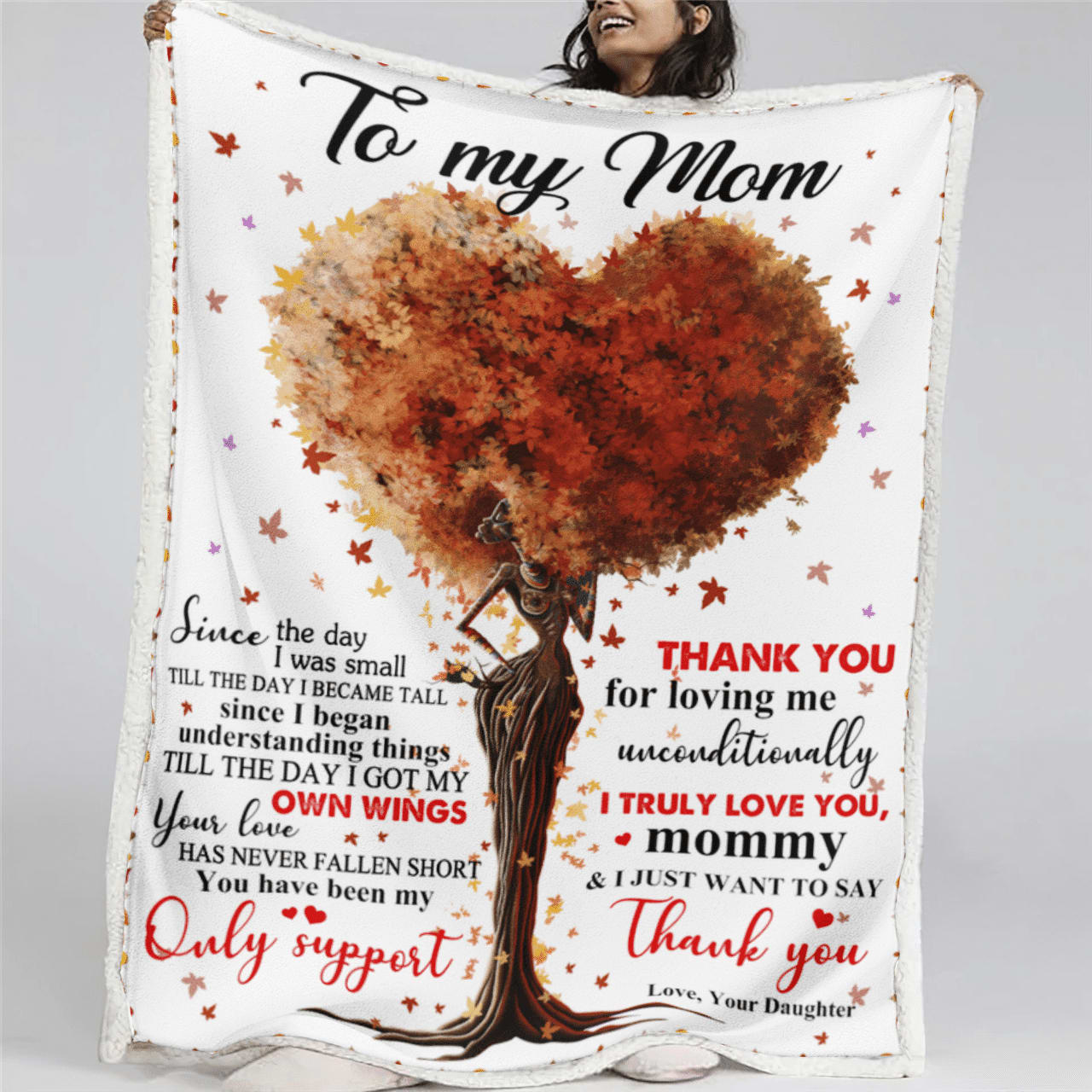 Mother's Day Blanket For Mom From Daughter To Mom Blanket From Daughter To Black Mom, Birthday Gift