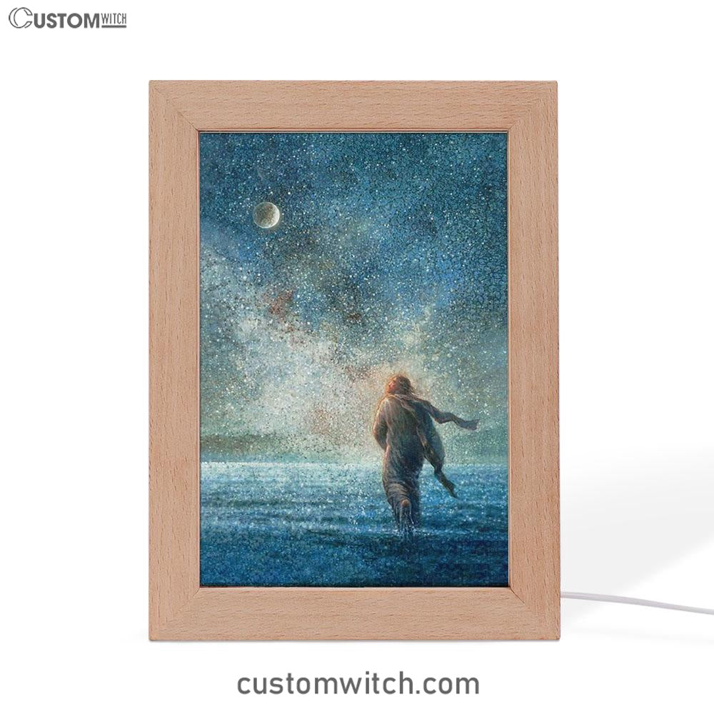 My Father's Creations Jesus And The Night Frame Lamp Prints - Jesus Christ Frame Lamp Art - Christian Decor