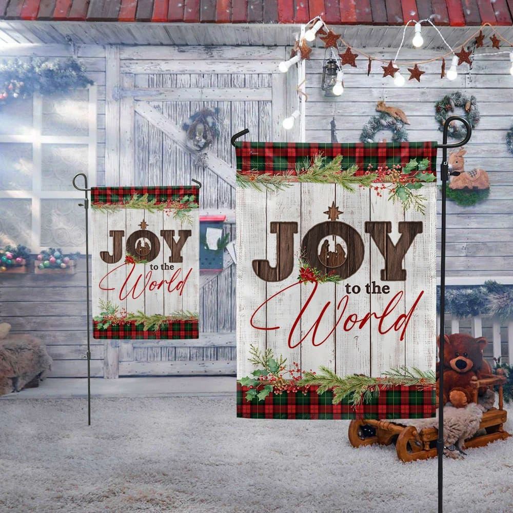 Nativity Of Jesus House Flags Joy To The World, Christian Flag, Scripture Flag, Garden Banner