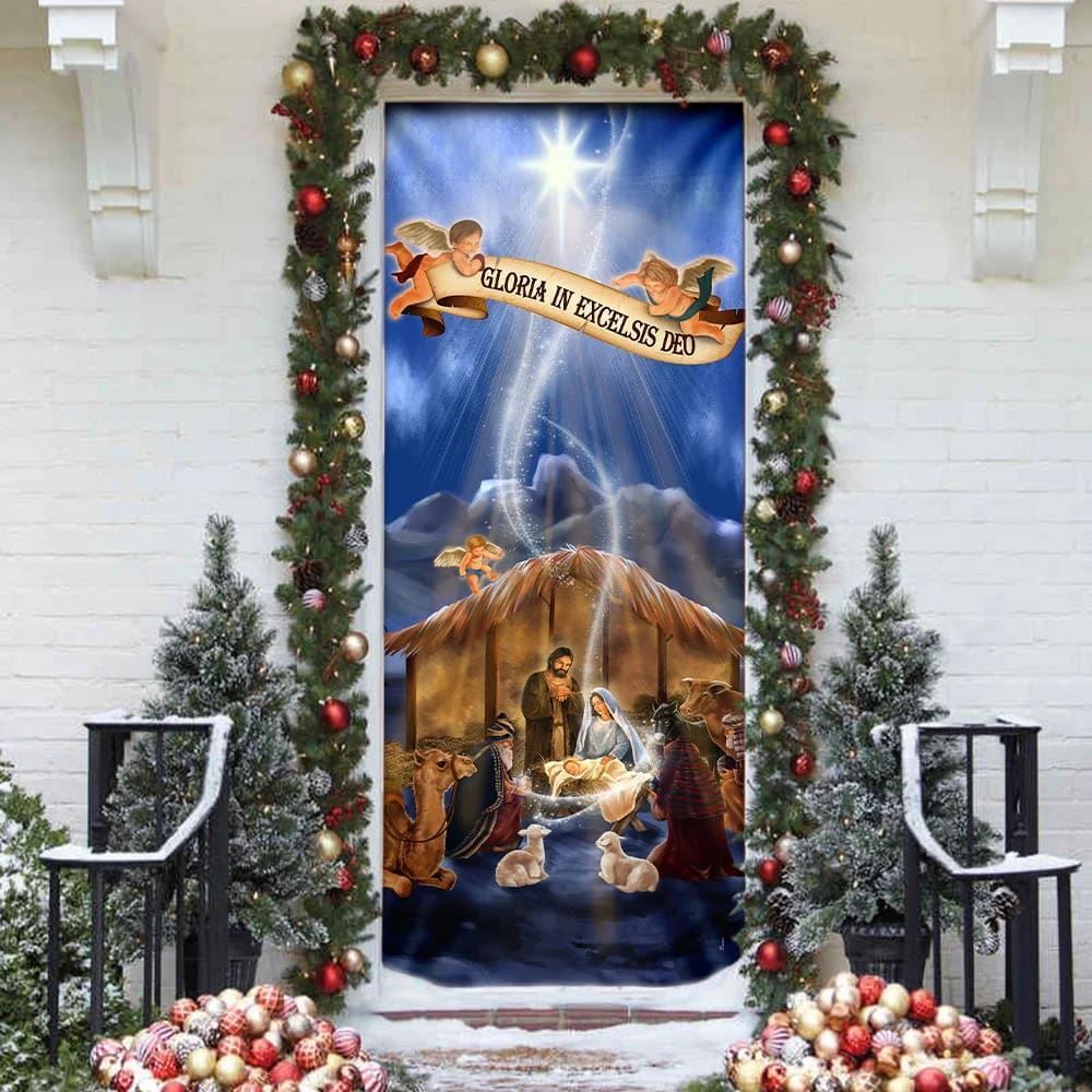Nativity Scene Door Cover, Jesus Is Born, Christian Door Decor, Door Christian Church, Christian Door Plaques