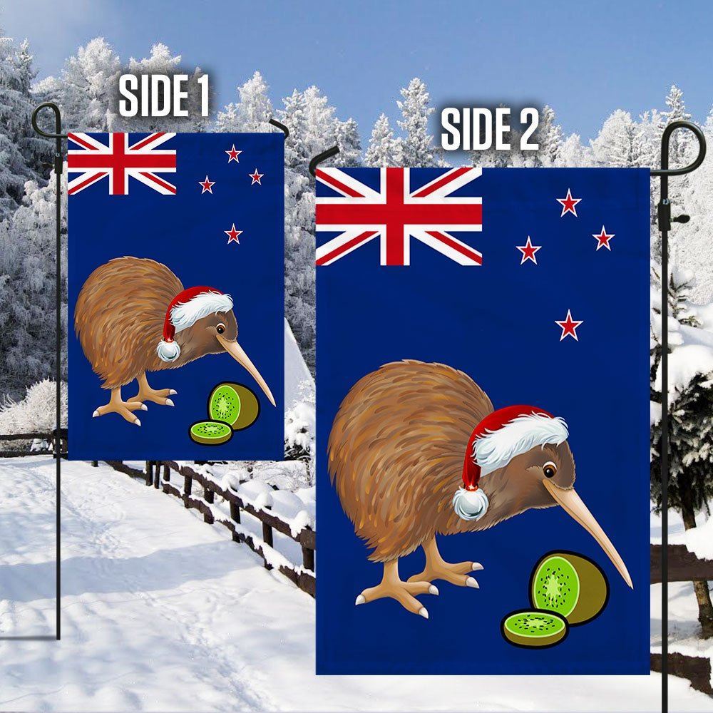New Zealand Christmas Flag Kiwi Bird Flag, Christmas Garden Flag, Home Decor Accessories, Christmas Outdoor Decor Ideas