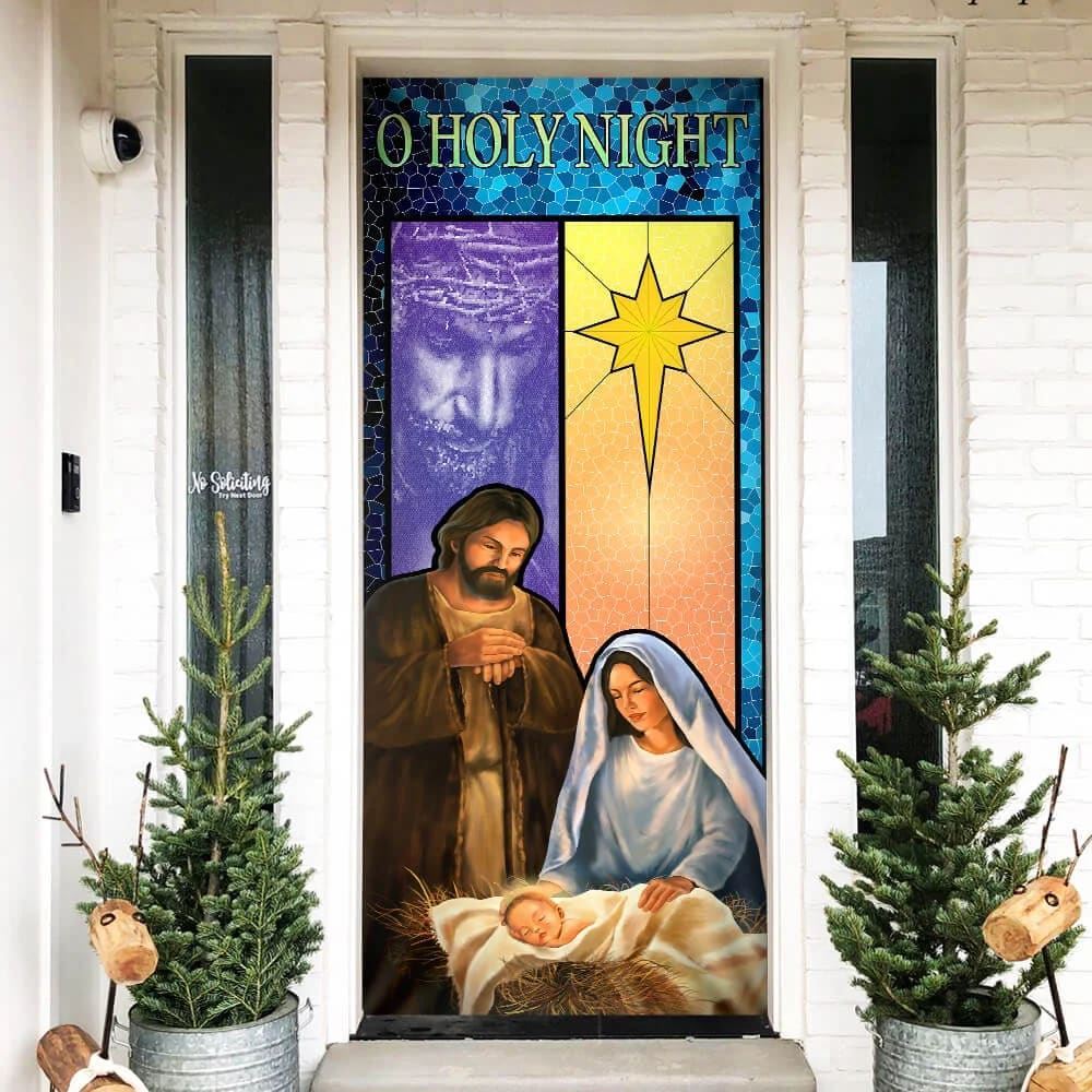 O Holy Night Door Cover, Christian Door Decor, Door Christian Church, Christian Door Plaques