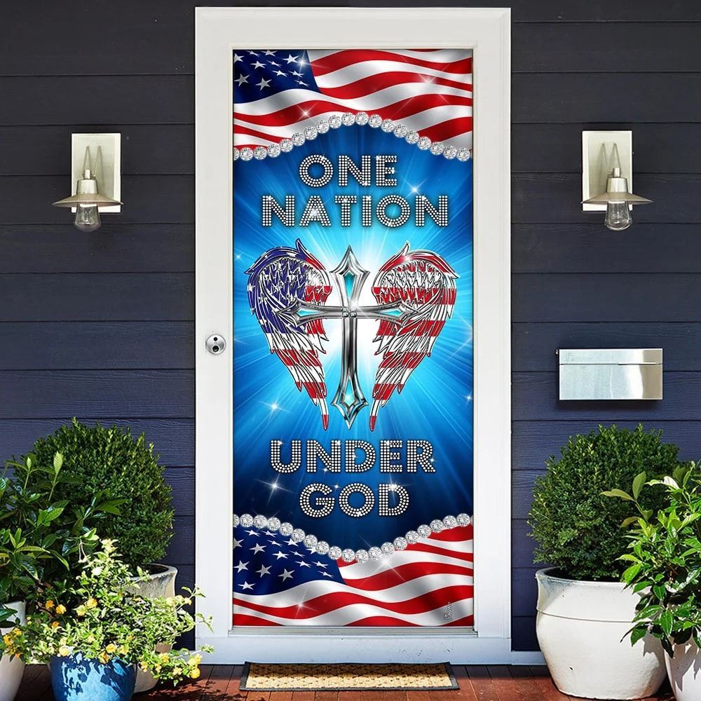 One Nation Under God Diamond Door Cover, Christian Door Decor, Door Christian Church, Christian Door Plaques
