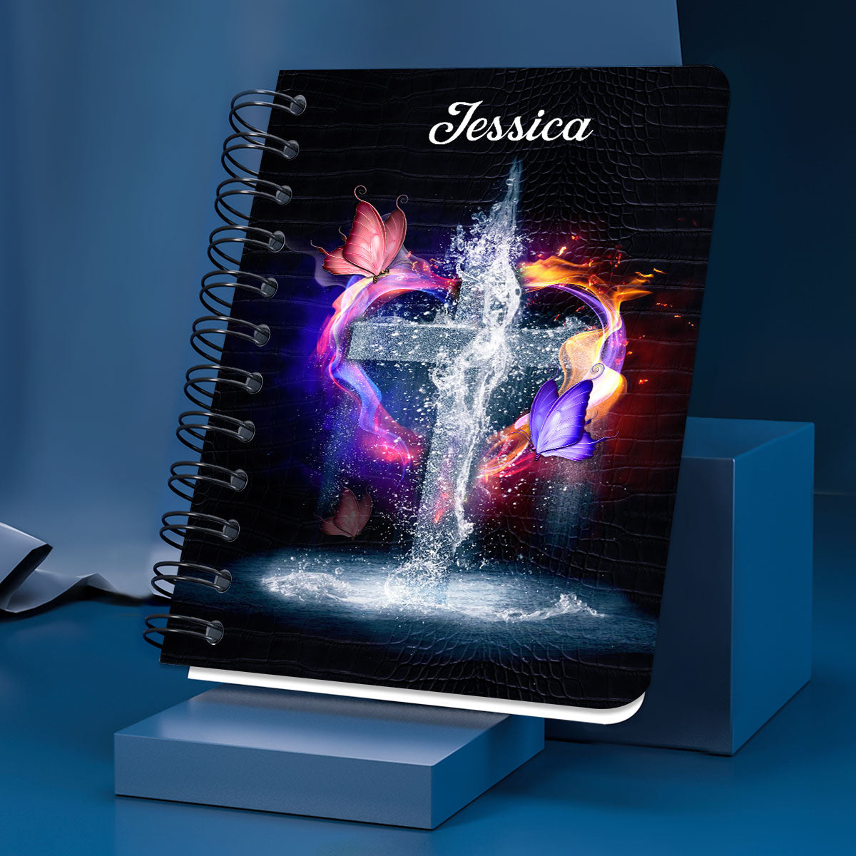 Out Of His Heart Will Flow Rivers Of Living Water Personalized Spiral Journal, Spiritual Gift Faith For Christians