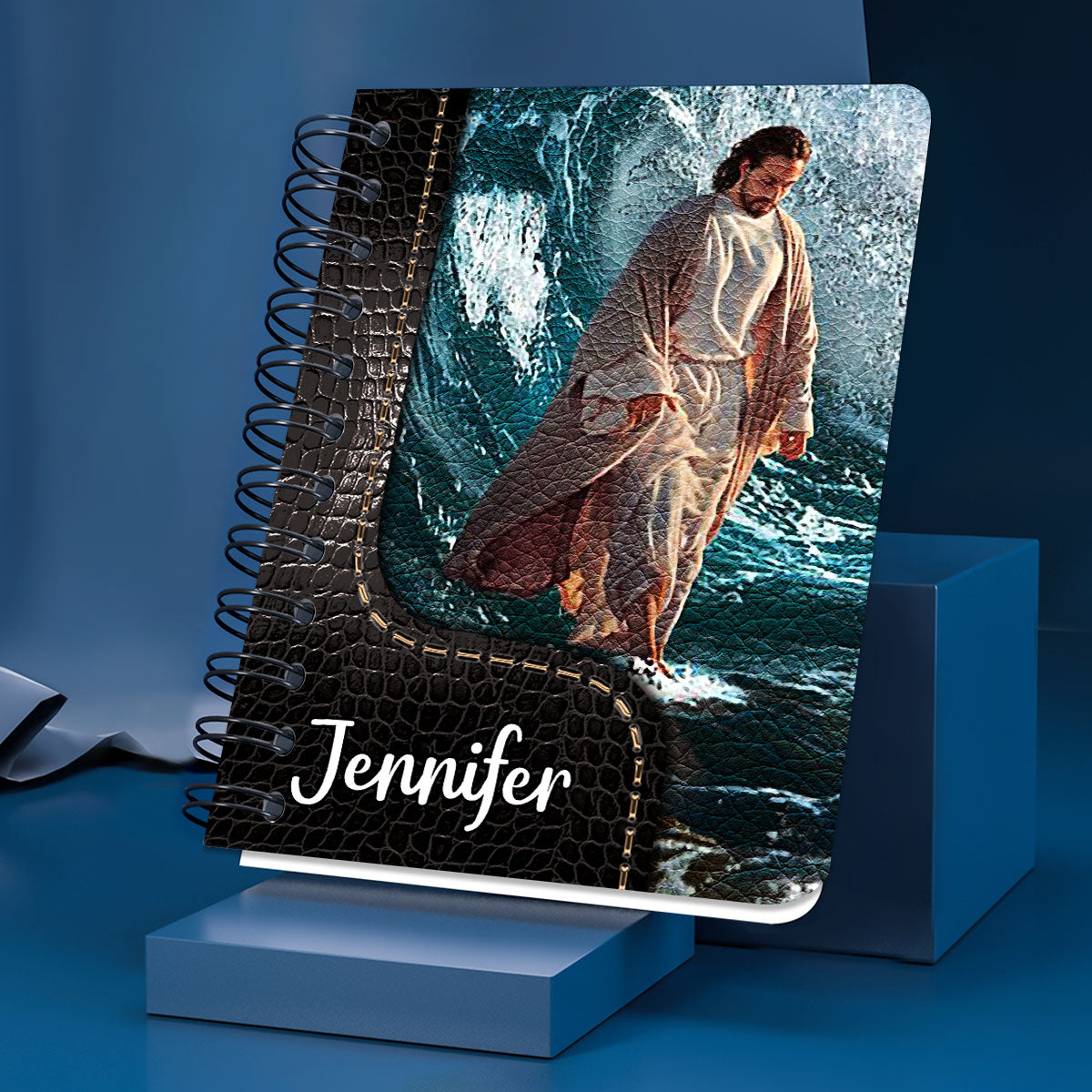 Personalized Christian Spiral Journal I Will Walk By Faith Even When I Cannot See, Spiritual Gift Faith For Christians