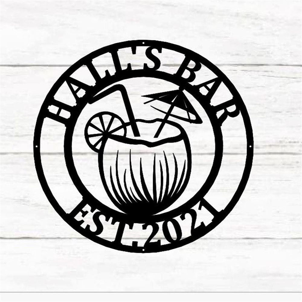 Personalized Metal Bar Sign, Bar Theme Sign, Bar Sign, Metal Wall Art, Grill Man Cave Sign