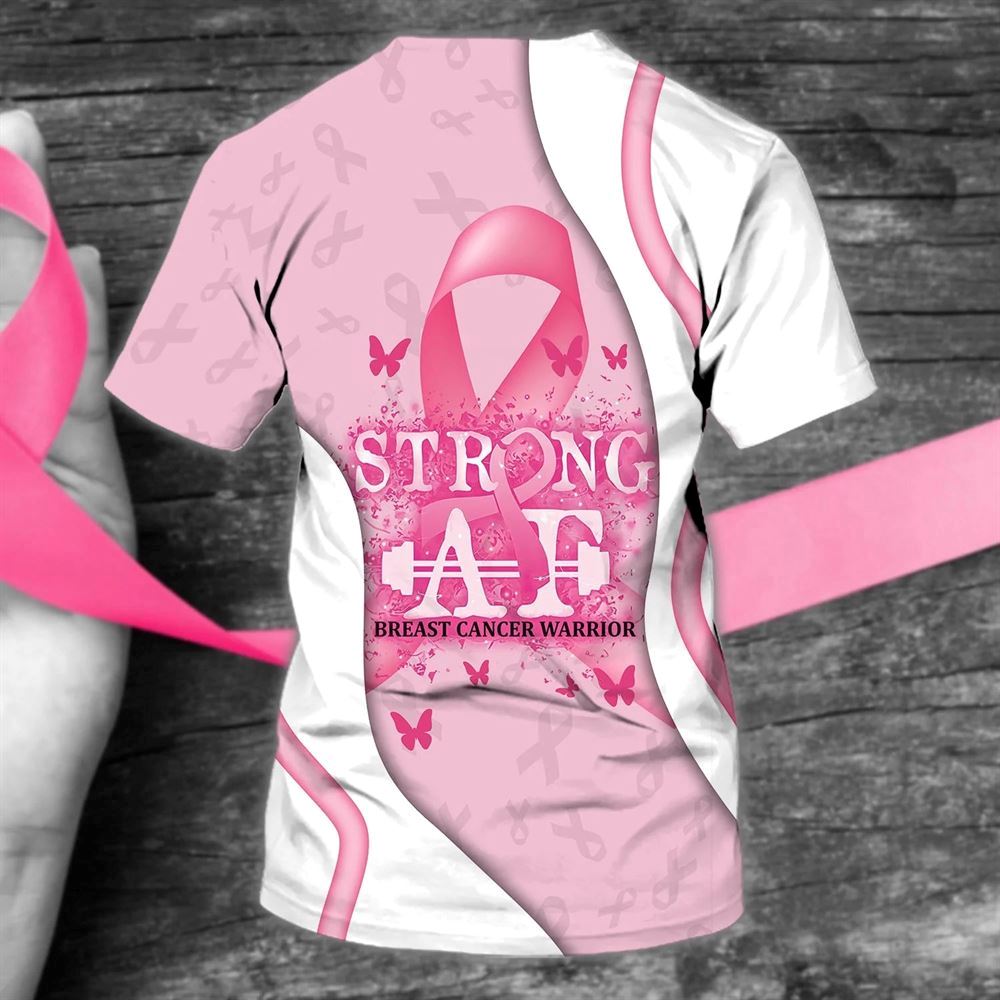 Personalized Pink Breast Cancer Awareness All Over Print 3D T Shirt, Breast Cancer Gift Ideas, Unisex T Shirt