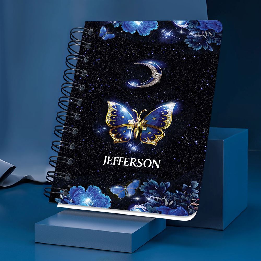 Personalized Spiral Journal Be Strong And Courageous, Religious Gifts For Christian