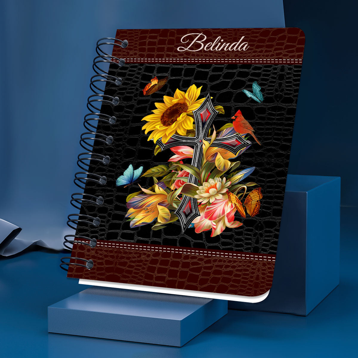 Personalized Spiral Journal Everyone Who Calls On The Name Of The Lord Will Be Saved, Religious Gifts For Christian