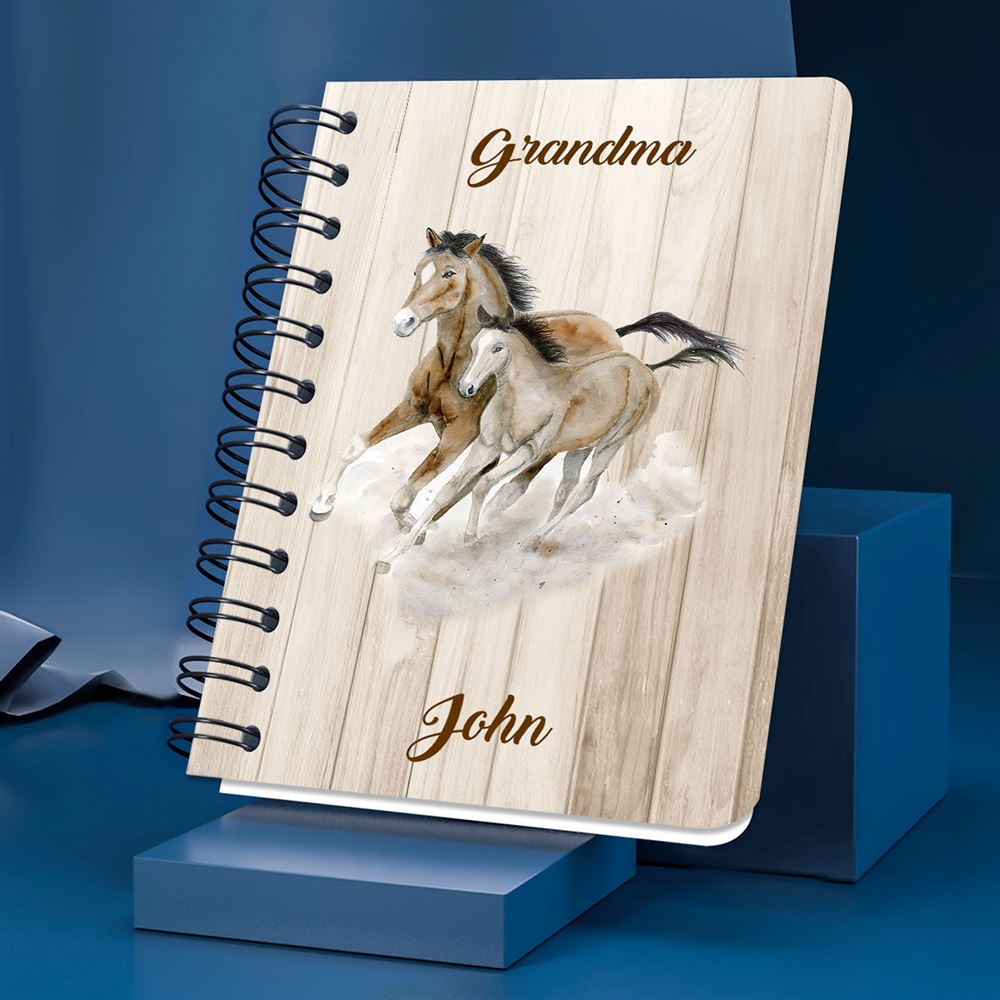 Personalized Spiral Journal For Grandchildren I‘ll Always Be With You, Christian Art Gifts Journal