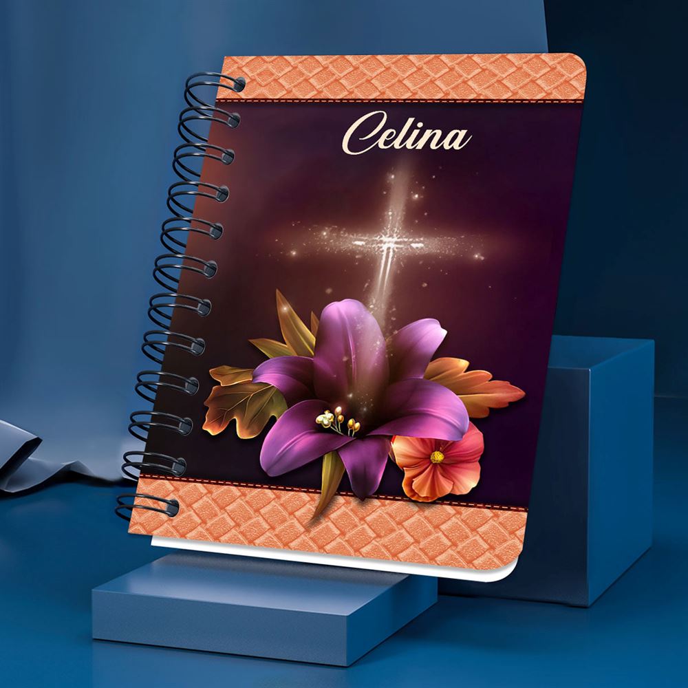 Personalized Spiral Journal God Is Within Me I Will Not Fall, Religious Gifts For Christian