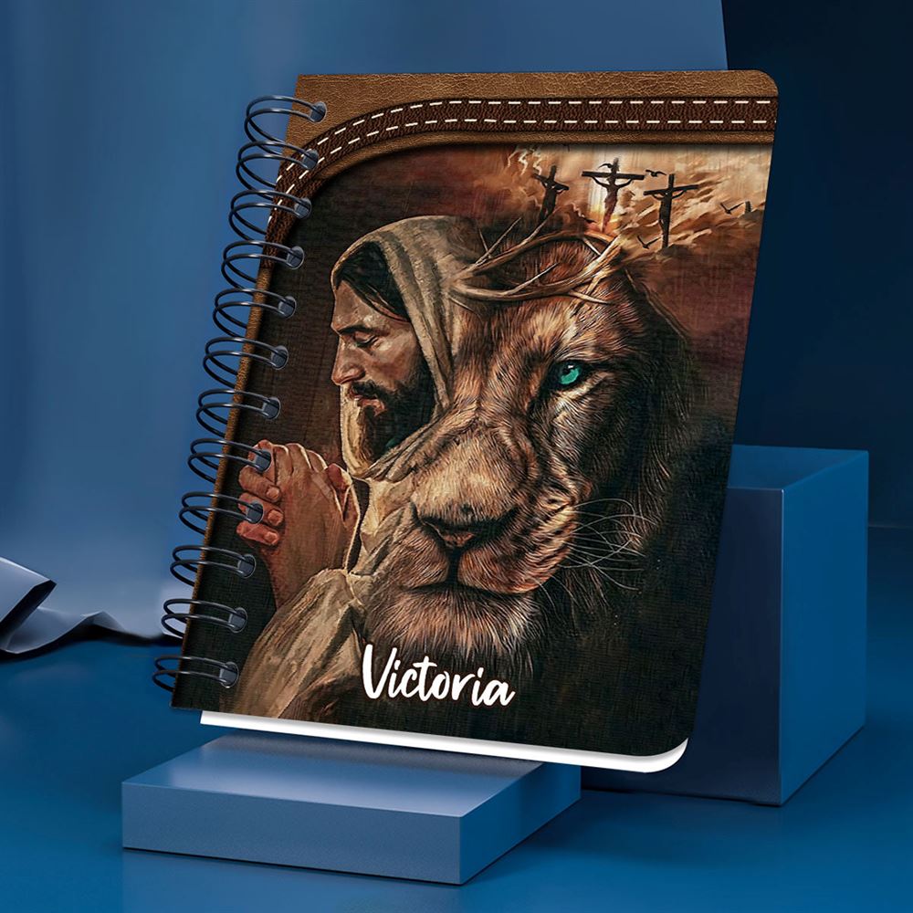 Personalized Spiral Journal His Life Saved My Life, Christian Art Gifts Journal
