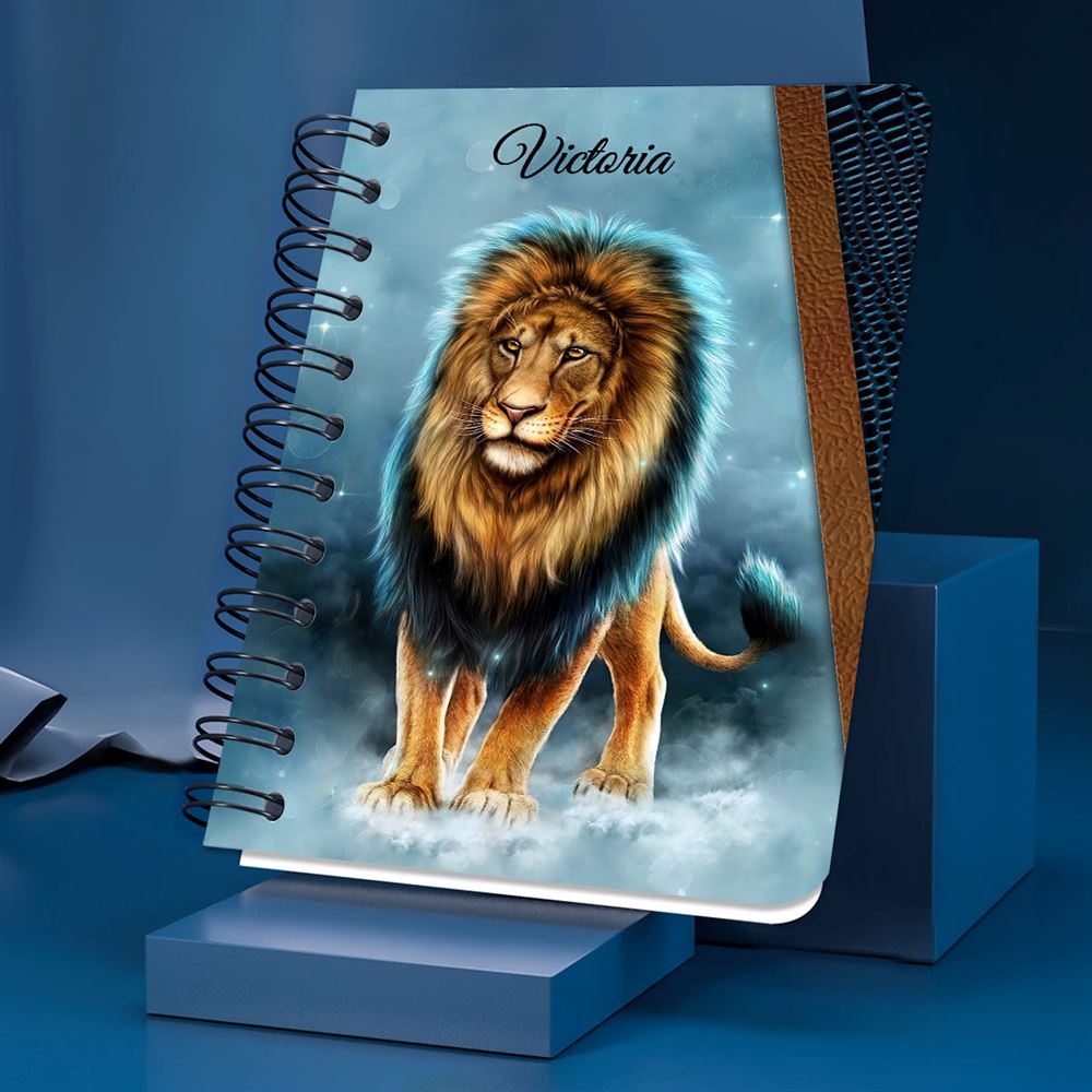 Personalized Spiral Journal If God Is For Me Who Can Be Against Me, Christian Art Gifts Journal