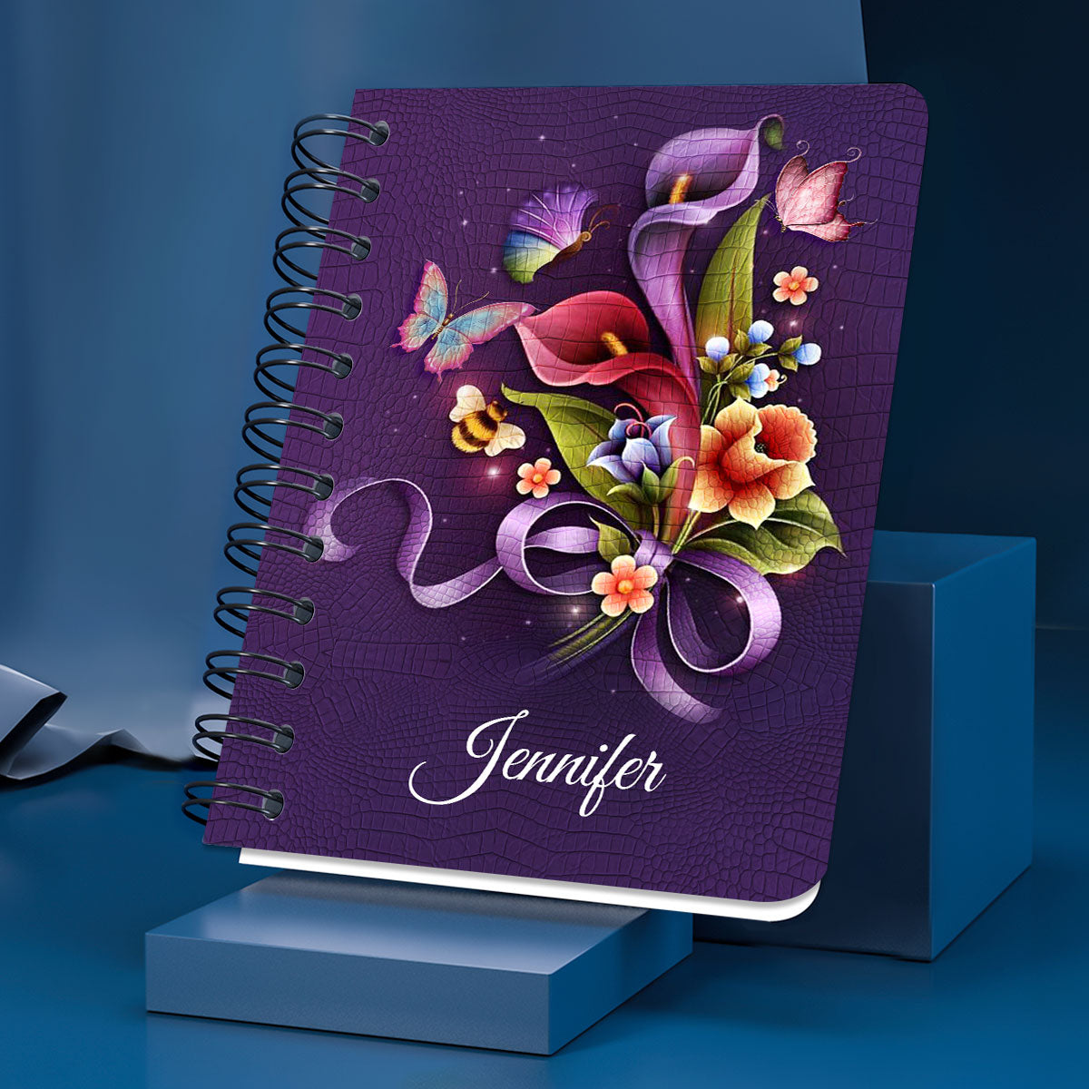 Personalized Spiral Journal Let Us love One Another For Love Comes From God, Religious Gifts For Christian