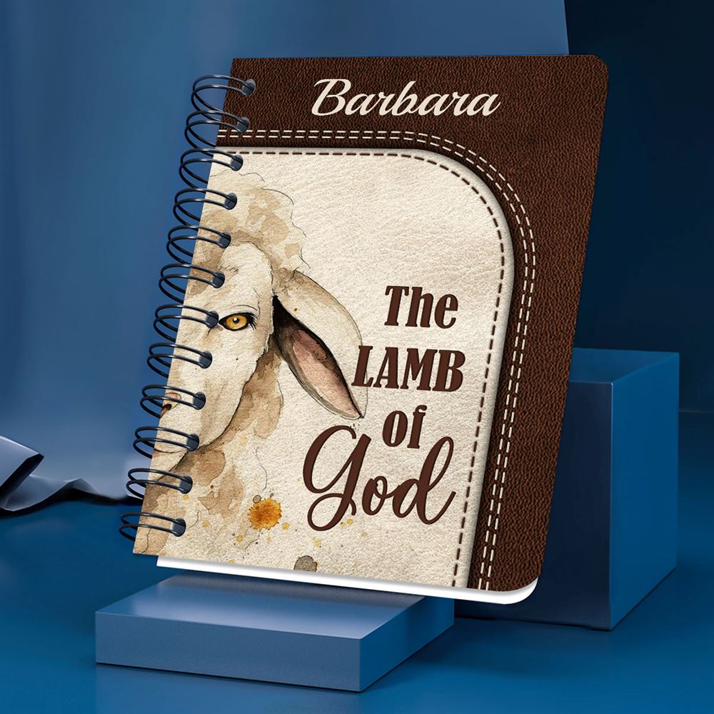 Personalized Spiral Journal The Lion Of Judah The Lamb Of God, Religious Gifts For Christian