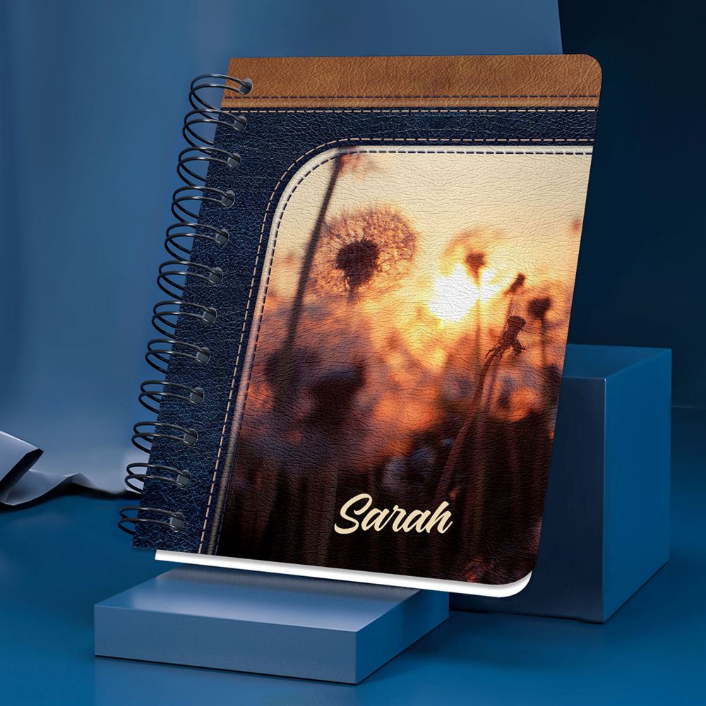 Personalized Spiral Journal The Word Of Our God Endures Forever, Christian Art Gifts Journal