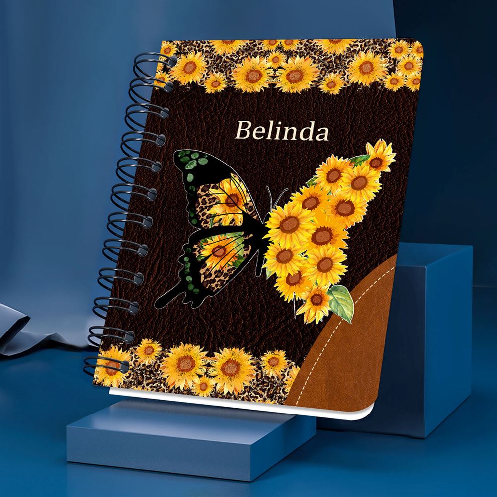 Personalized Spiral Journal We Love Because He First Loved Us, Religious Gifts For Christian