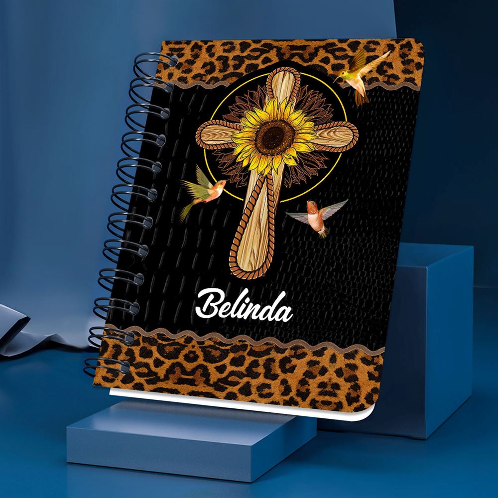 Personalized Spiral Notebook In God Whose Word I Praise, Religious Spiral Notebooks