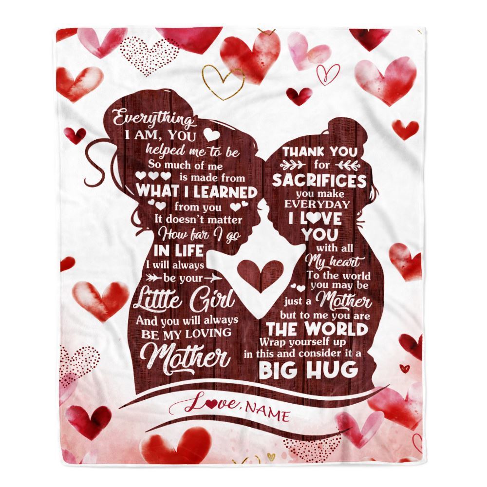 Personalized To My Mom Blanket From Daughter I Love You With All My He ...