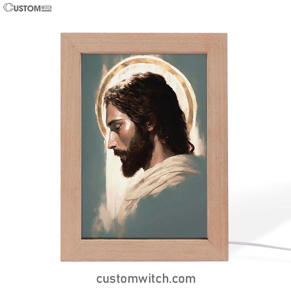Picture Of Jesus Frame Lamp Art - Jesus Art Prints - Jesus Art - Christian Home Decor