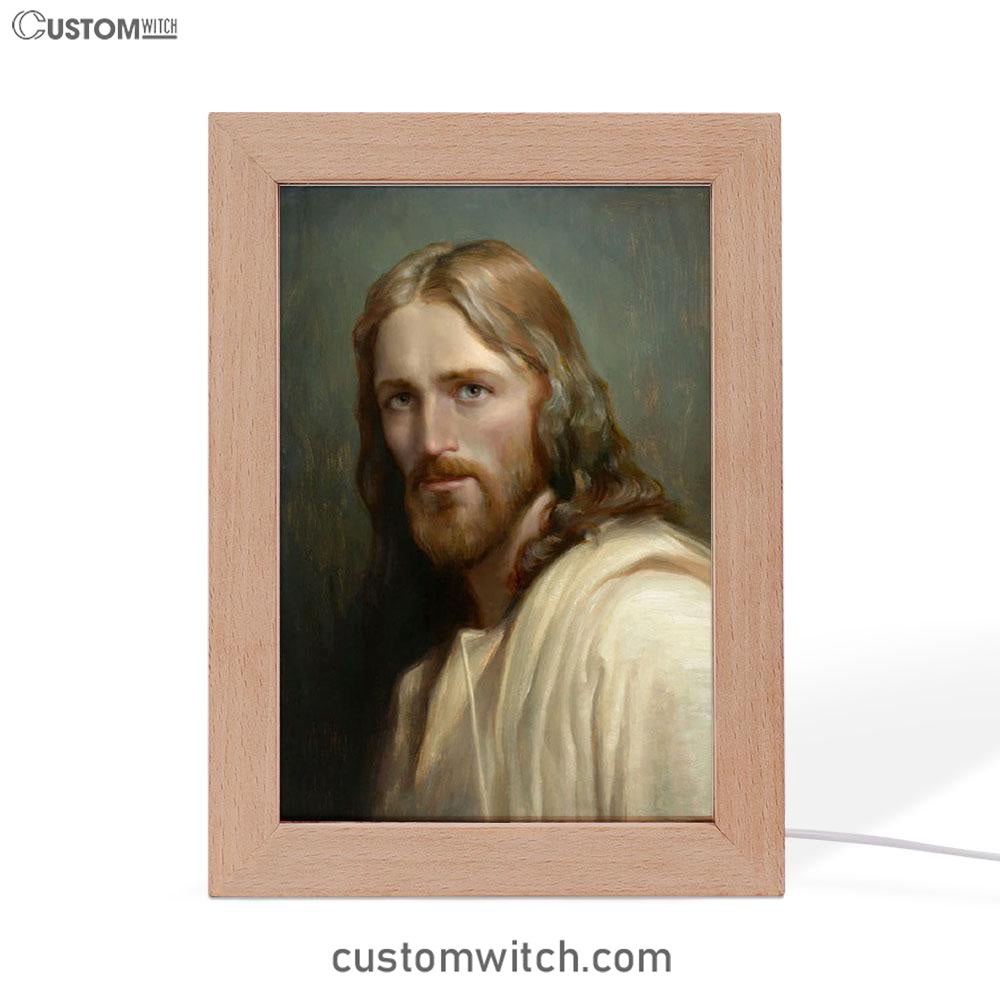 Portrait Of Jesus Christ Man Of Galilee Frame Lamp Pictures - Christian Art - Jesus Frame Lamp Art