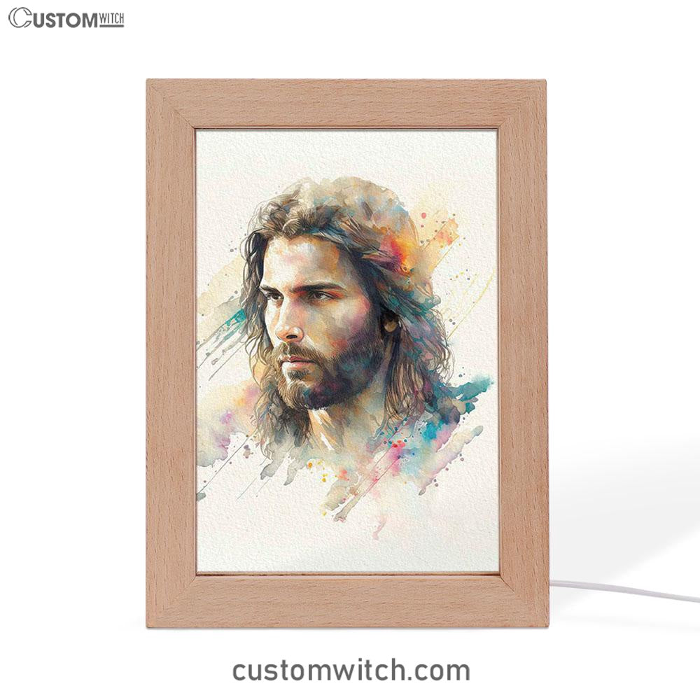 Portrait Of Jesus Frame Lamp Pictures - Jesus Art Prints - Jesus Art - Christian Home Decor