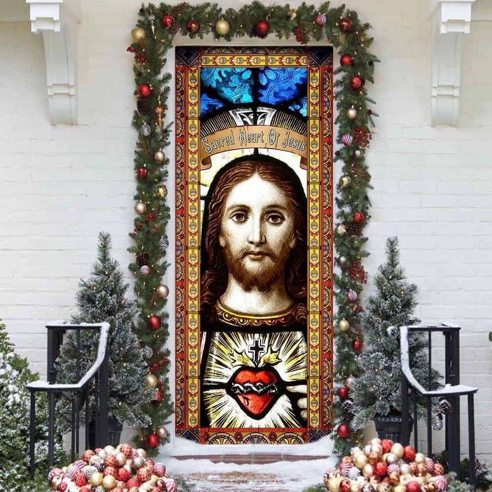 Sacred Heart Of Jesus Christian Door Cover, Christian Door Decor, Door Christian Church, Christian Door Plaques