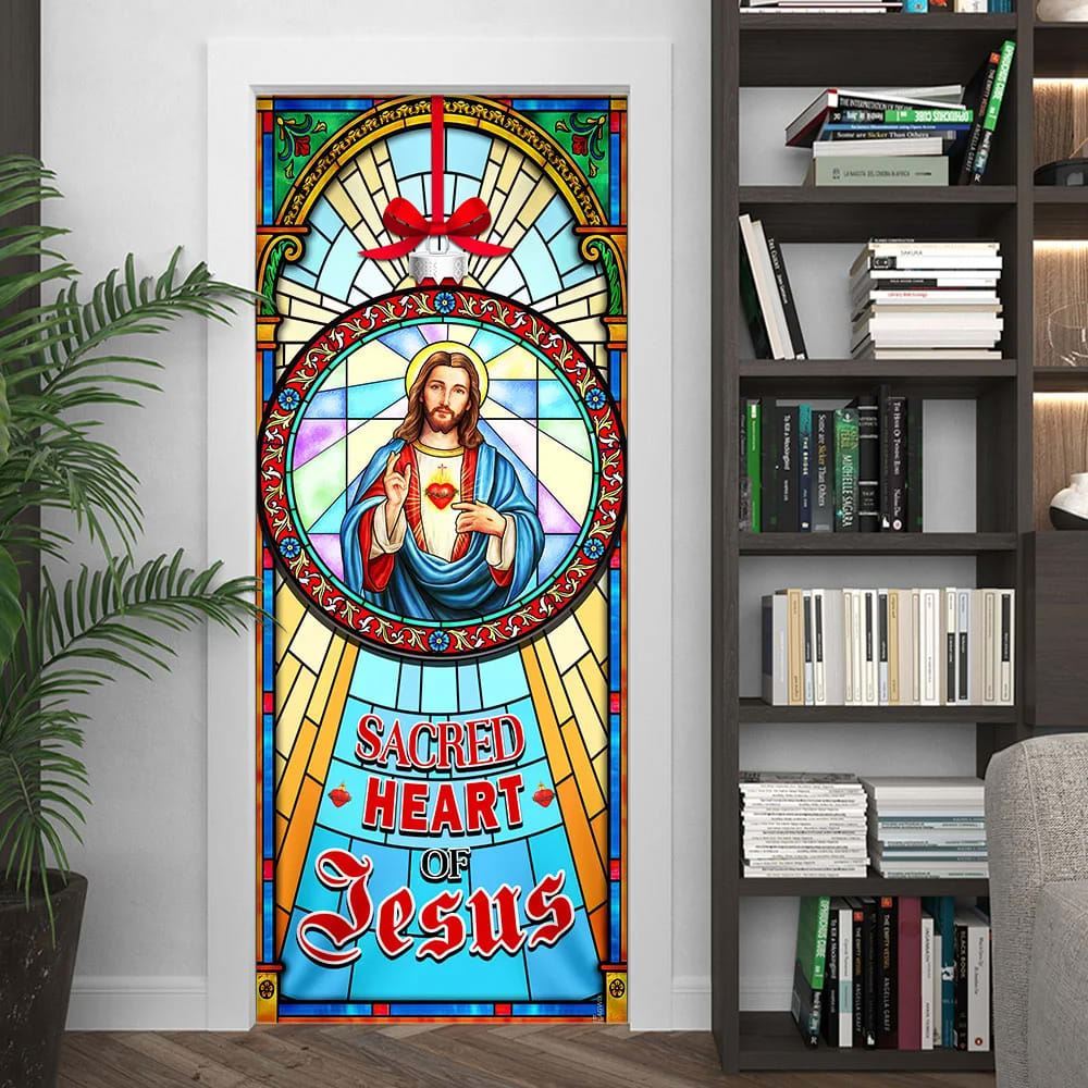 Sacred Heart Of Jesus Door Cover, Christian Door Decor, Door Christian Church, Christian Door Plaques
