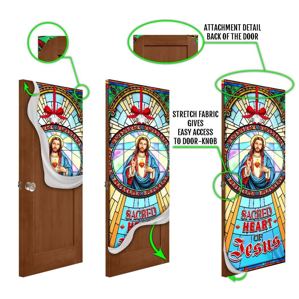Sacred Heart Of Jesus Door Cover, Christian Door Decor, Door Christian Church, Christian Door Plaques