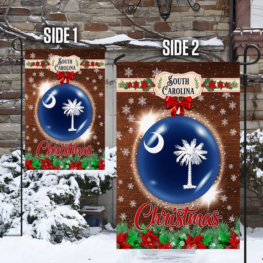South Carolina Christmas Flag, Christmas Garden Flag, Home Decor Accessories, Christmas Outdoor Decor Ideas