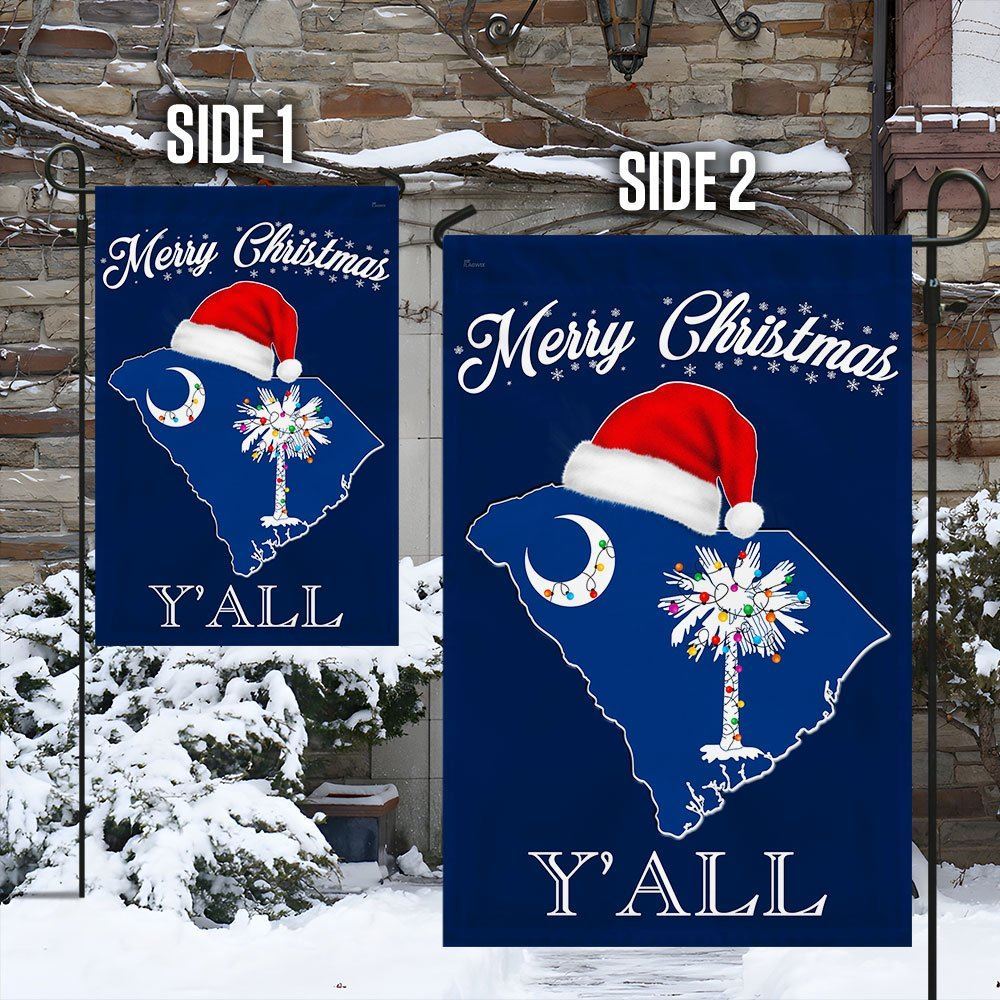 South Carolina Merry Christmas Flag, Christmas Garden Flag, Home Decor Accessories, Christmas Outdoor Decor Ideas