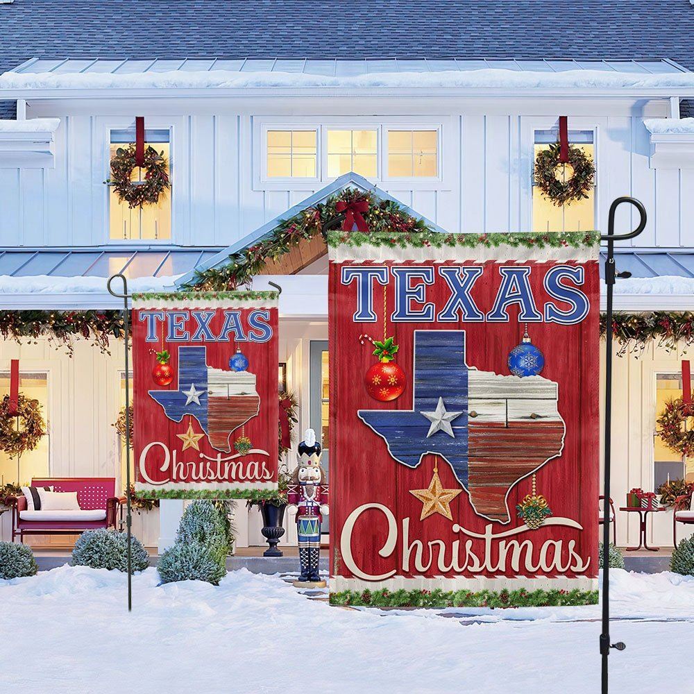 Texas Christmas Flag, Christmas Garden Flag, Home Decor Accessories, Christmas Outdoor Decor Ideas