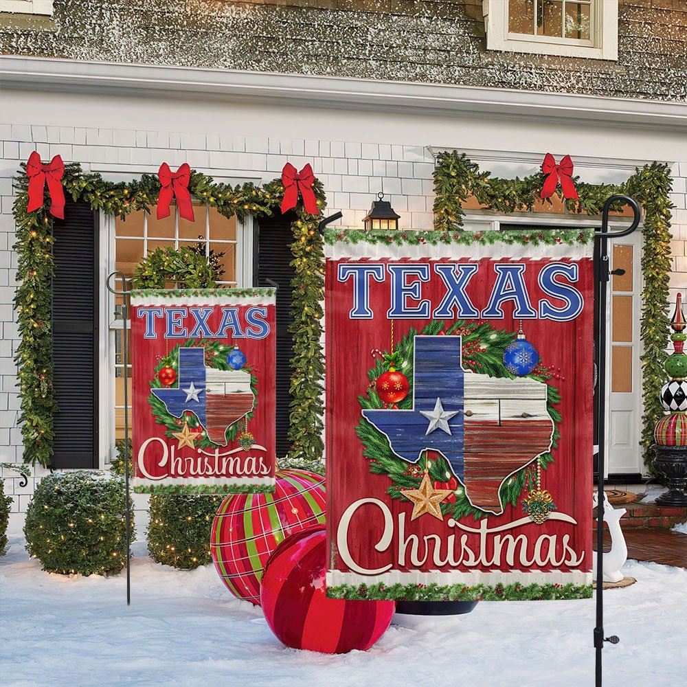 Texas Christmas Flag Merry Christmas Flag, Christmas Garden Flag, Home Decor Accessories, Christmas Outdoor Decor Ideas