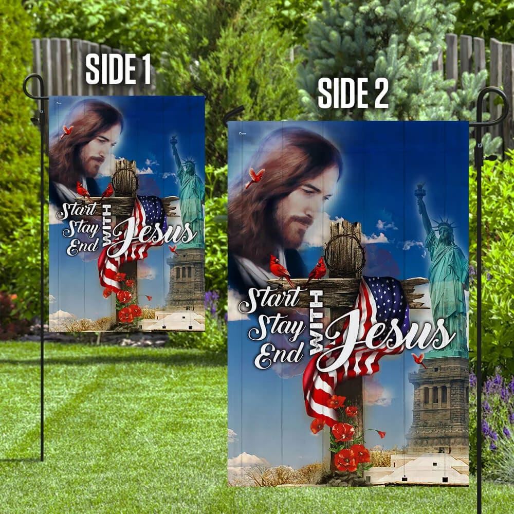 The Day Of Jesus House Flag, Outdoor Religious Flags, Christian Flag, Scripture Flag, Garden Banner