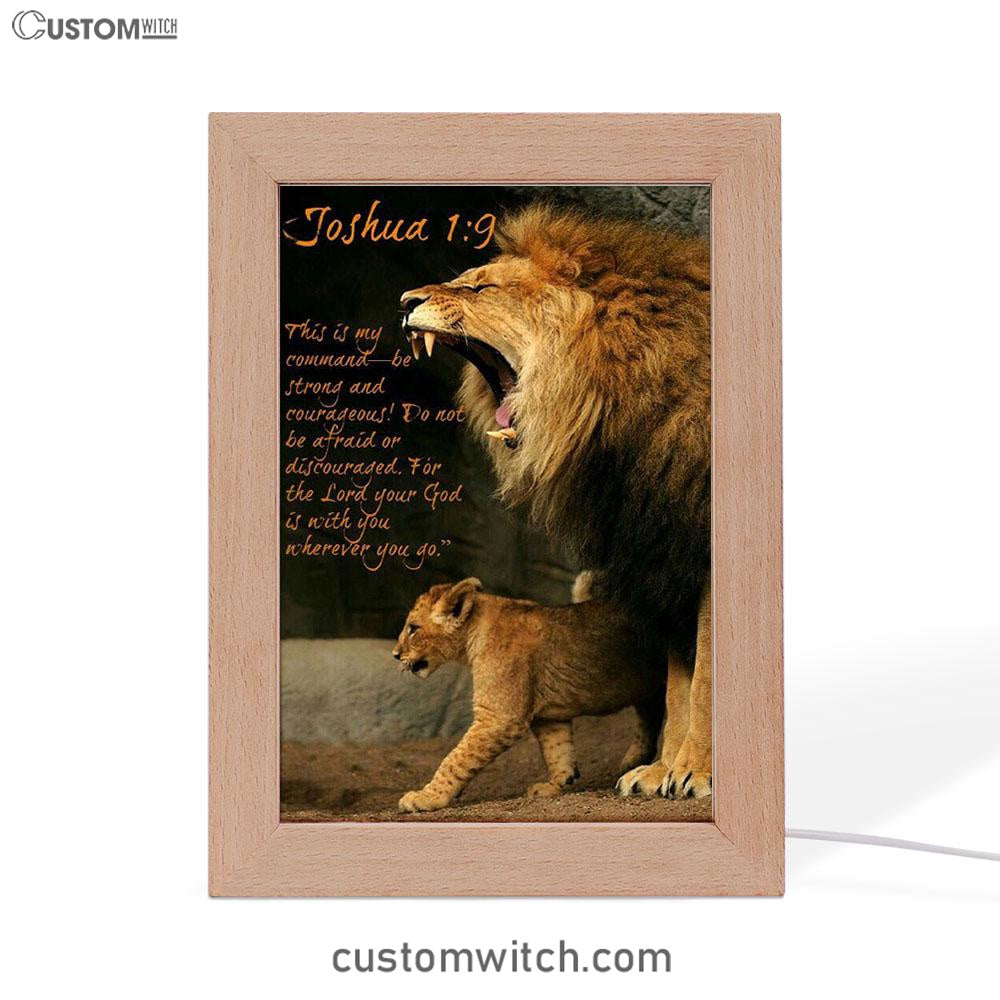 The Lion This Is My Command Frame Lamp Prints - Lion Frame Lamp Art - Christian Inspirational Frame Lamp