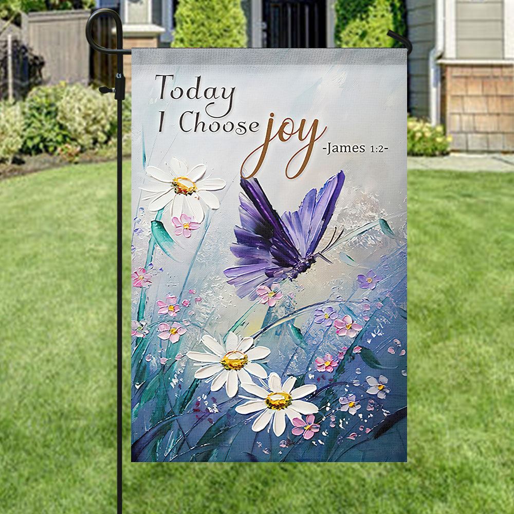 Today I Choose Joy Flag, James 12, Bible Verses Flag, Garden Flag For Outside, Welcome Flag, Christian Flag, Scripture Flag, Garden Banner