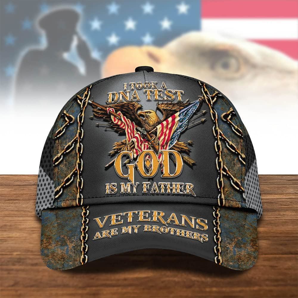 Veteran I Took A Dna Test And God Is My Father All Over Print Baseball Cap, God Cap, Gift Ideas For Male