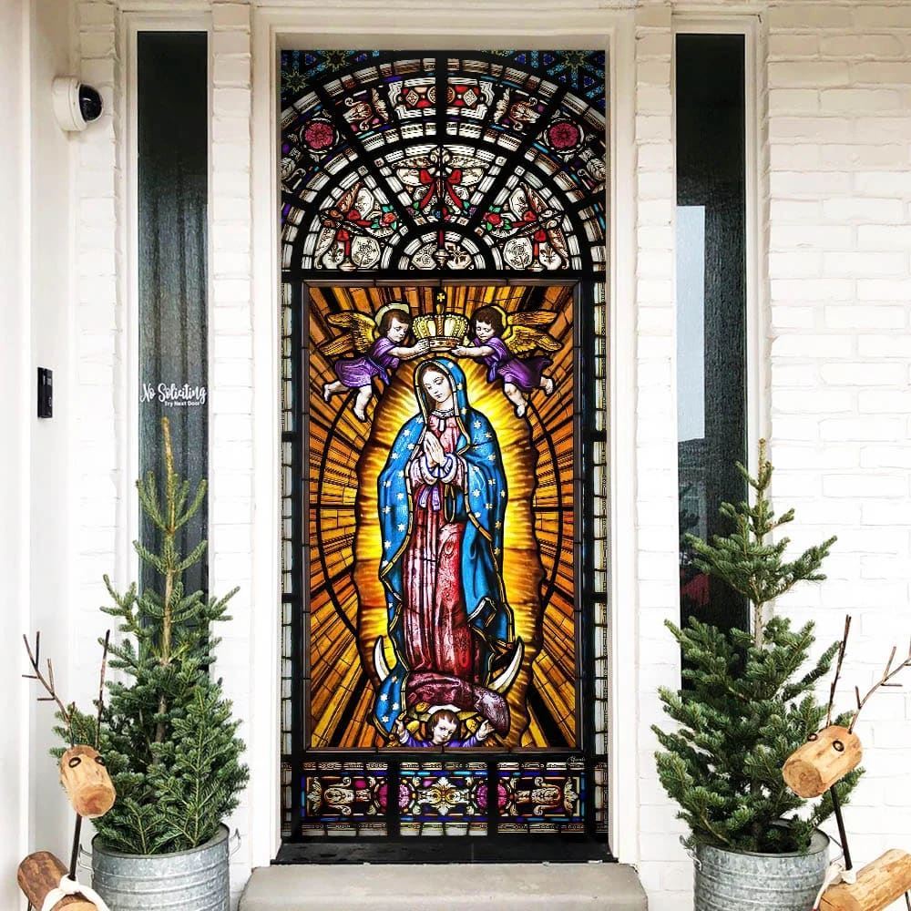 Virgin Mary, Mother Of Jesus Door Cover, Christian Door Decor, Door Christian Church, Christian Door Plaques