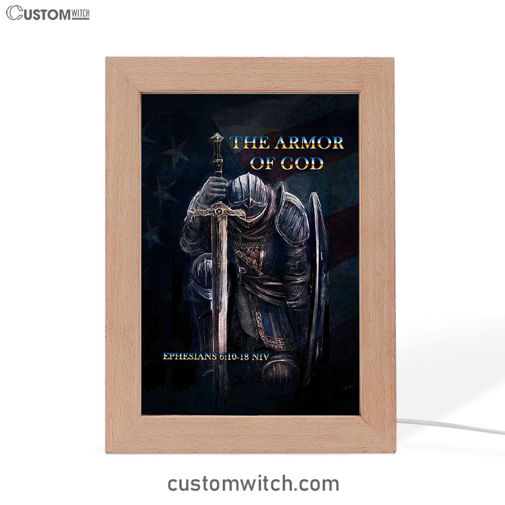 Warrior The Armor Of God Frame Lamp Art - Jesus Frame Lamp Prints - Christian Art Decor